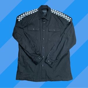 Djab (simons) button down shirt - Black